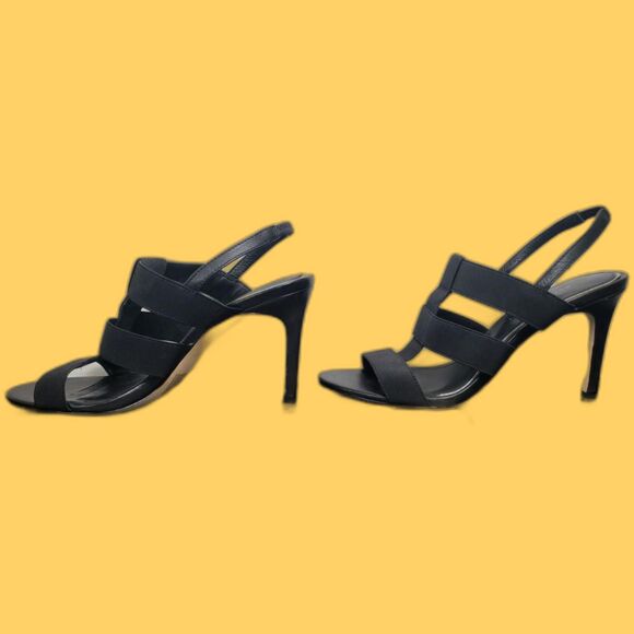 Elie Tahari Ithaca Open Toe Canvas Sandals - Size 38.5 - Picture 7 of 8